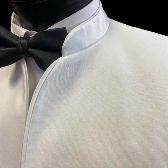 Men's White Mirage Tuxedo Jacket- Easy Care, Gala, Black Tie, Prom, Cruise - Picture 4 of 12